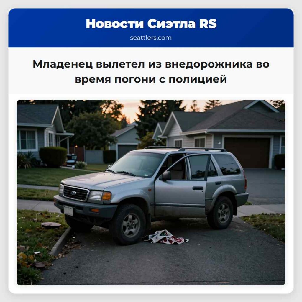 Младенец вылетел из внедорожника во время погони
