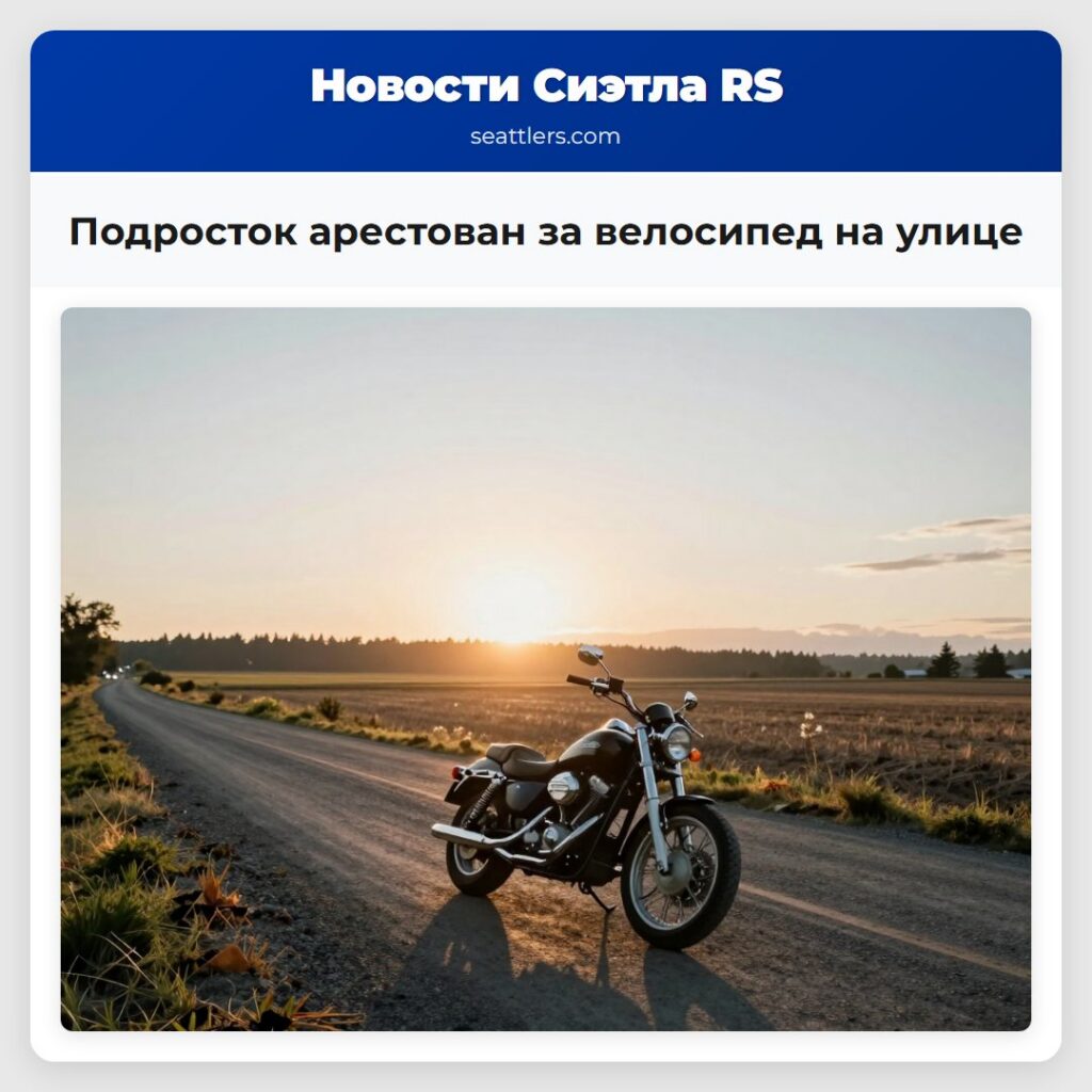 Подросток арестован за велосипед на улице