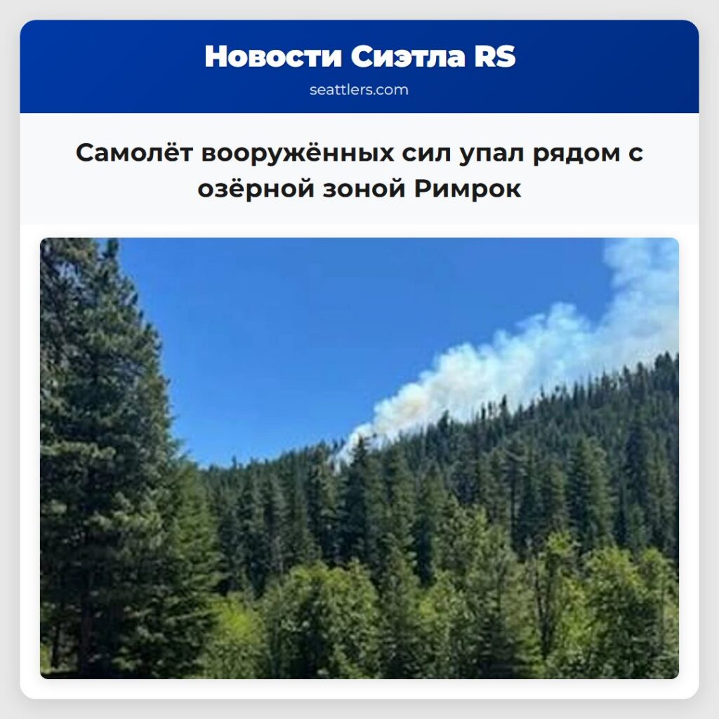 Самолёт вооружённых сил упал рядом с озёрной