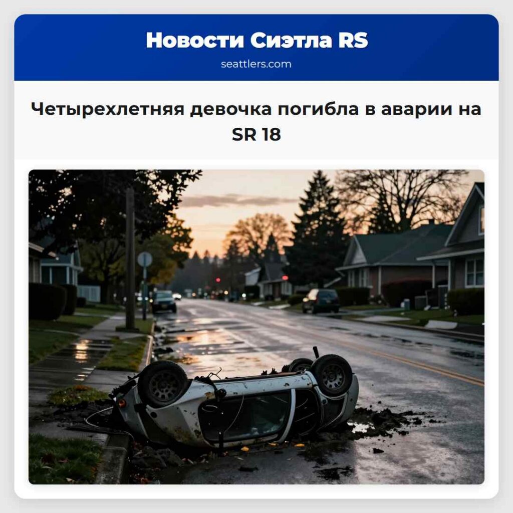 Четырехлетняя девочка погибла в аварии на SR 18