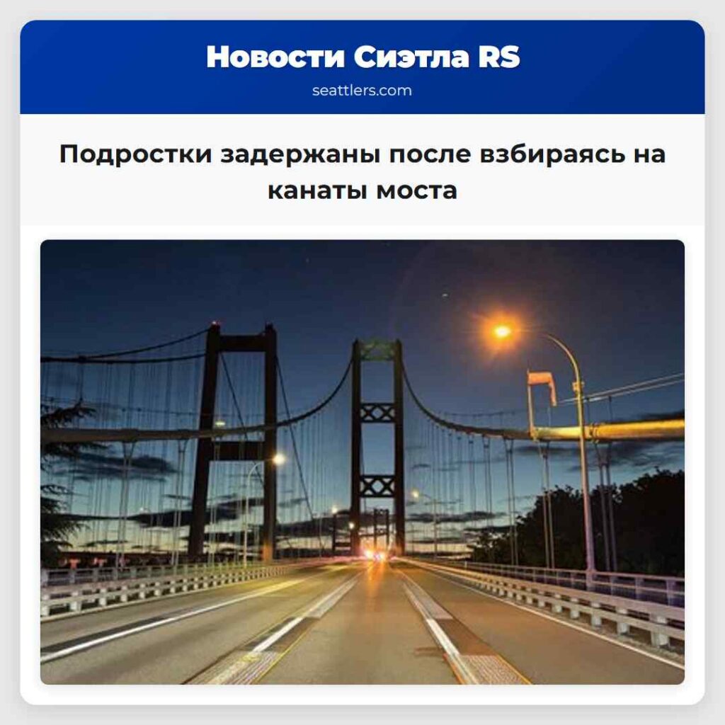 Подростки задержаны после взбираясь на канаты
