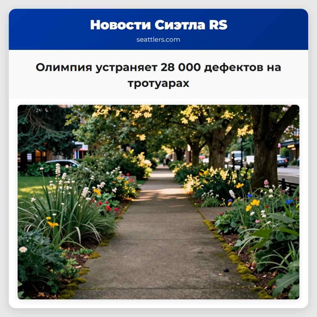 Олимпия устраняет 28 000 дефектов на тротуарах