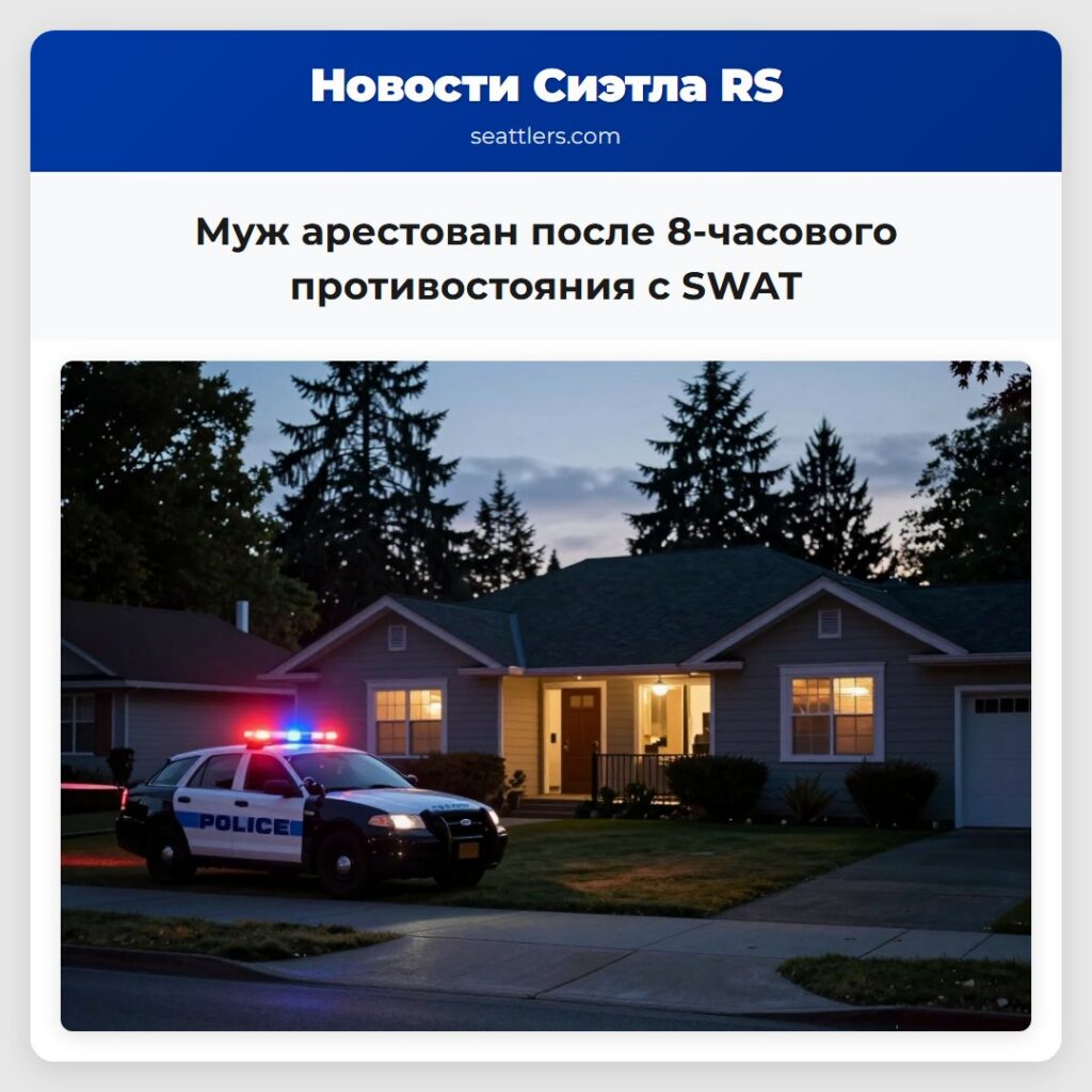 Муж арестован после 8-часового противостояния с