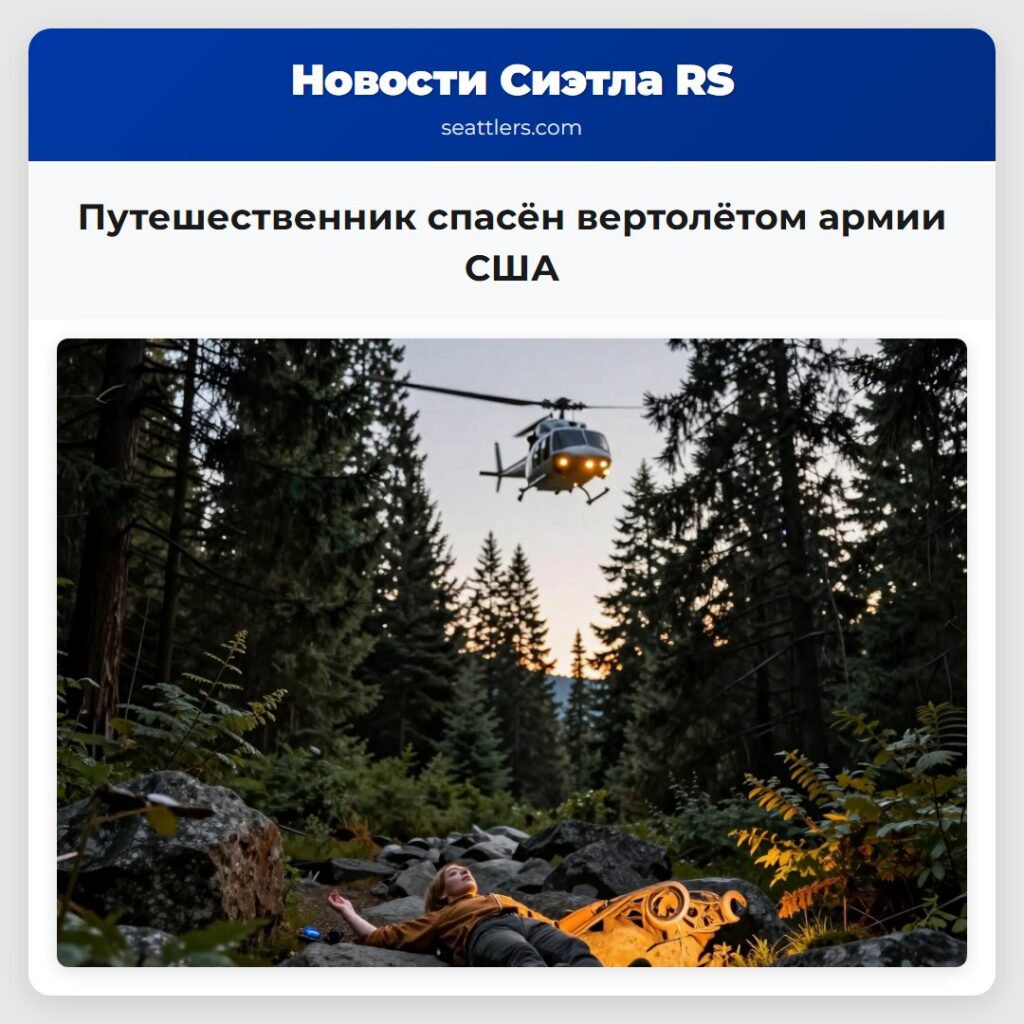Путешественник спасён вертолётом армии США