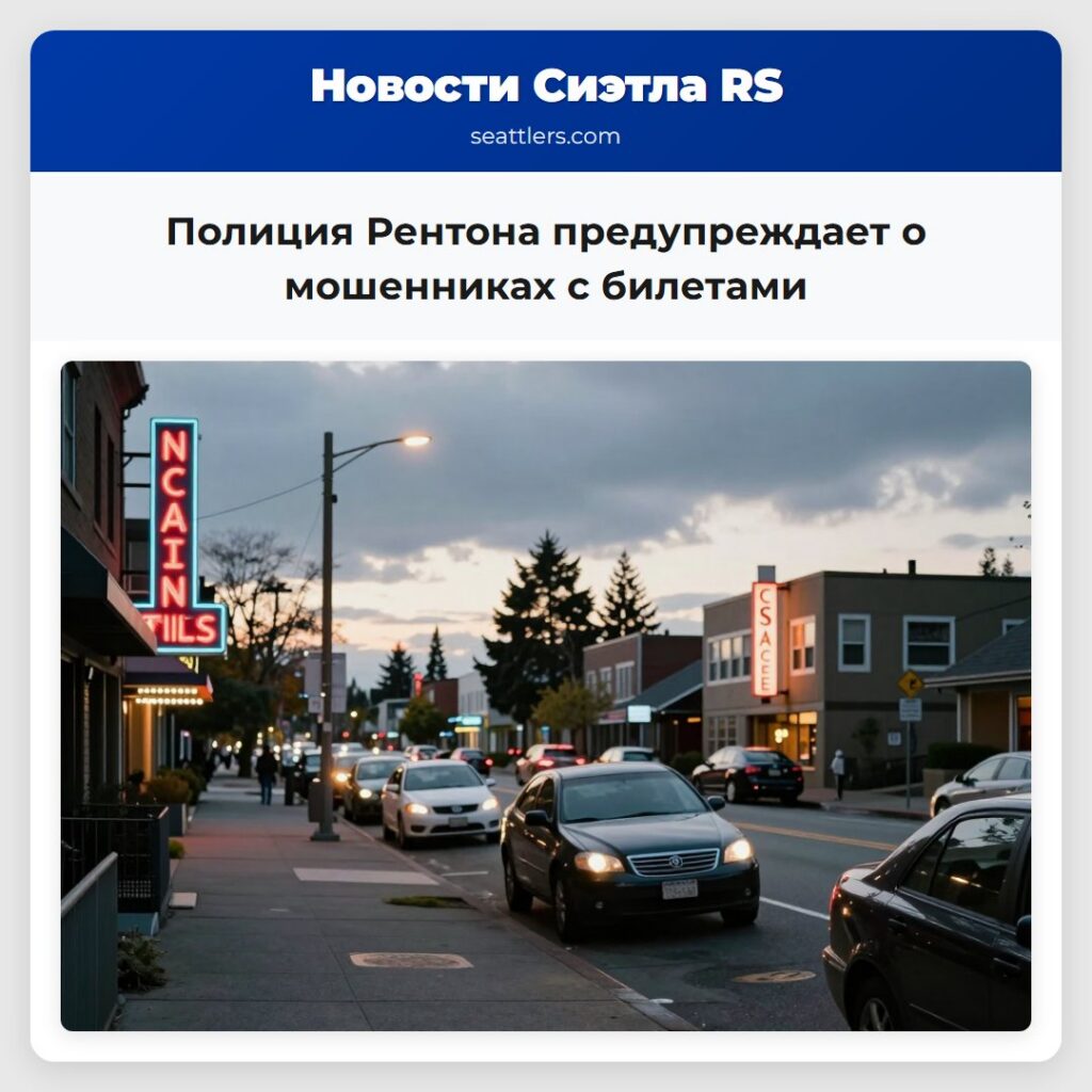 Полиция Рентона предупреждает о мошенниках с