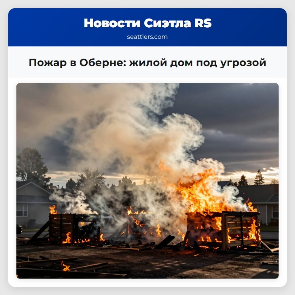 Пожар в Оберне: жилой дом под угрозой
