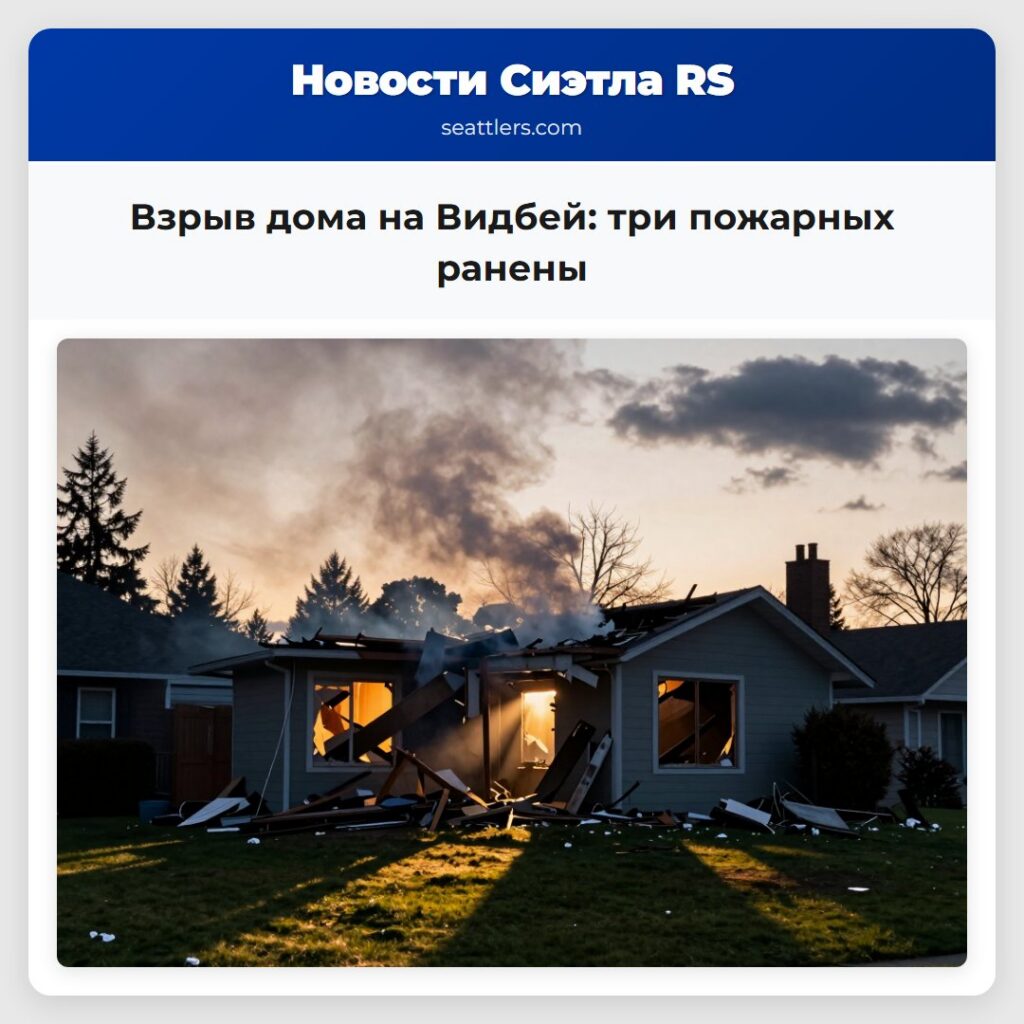 Взрыв дома на Видбей: три пожарных ранены