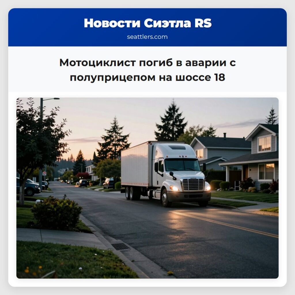 Мотоциклист погиб в аварии с полуприцепом на