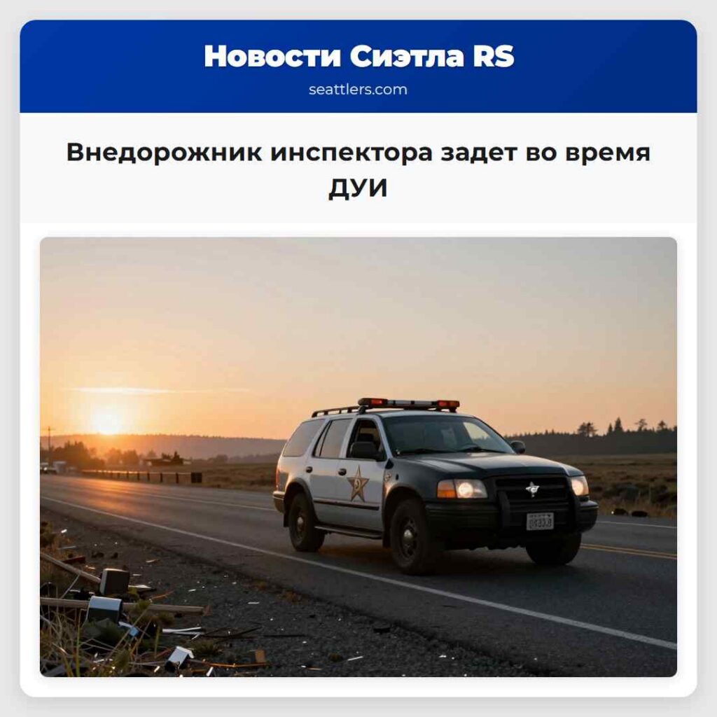 Внедорожник инспектора задет во время ДУИ