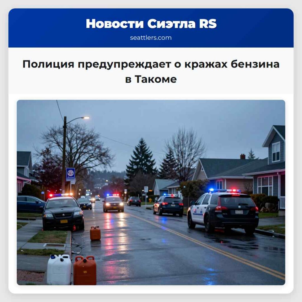 Полиция предупреждает о кражах бензина в Такоме
