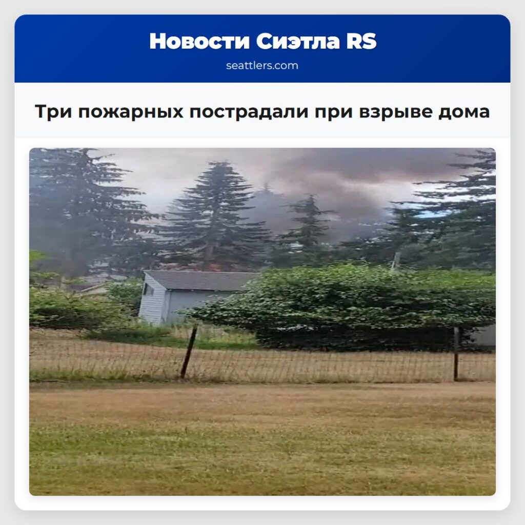Три пожарных пострадали при взрыве дома