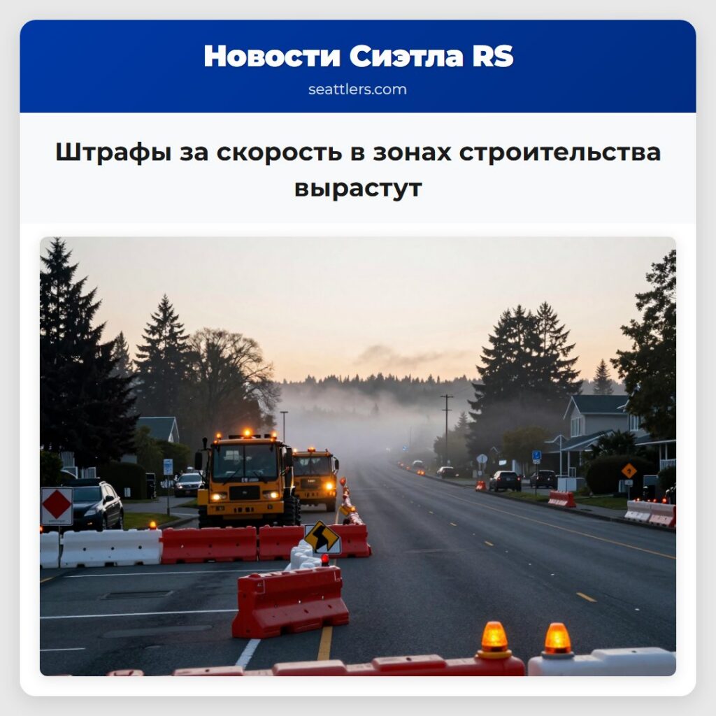 Штрафы за скорость в зонах строительства вырастут