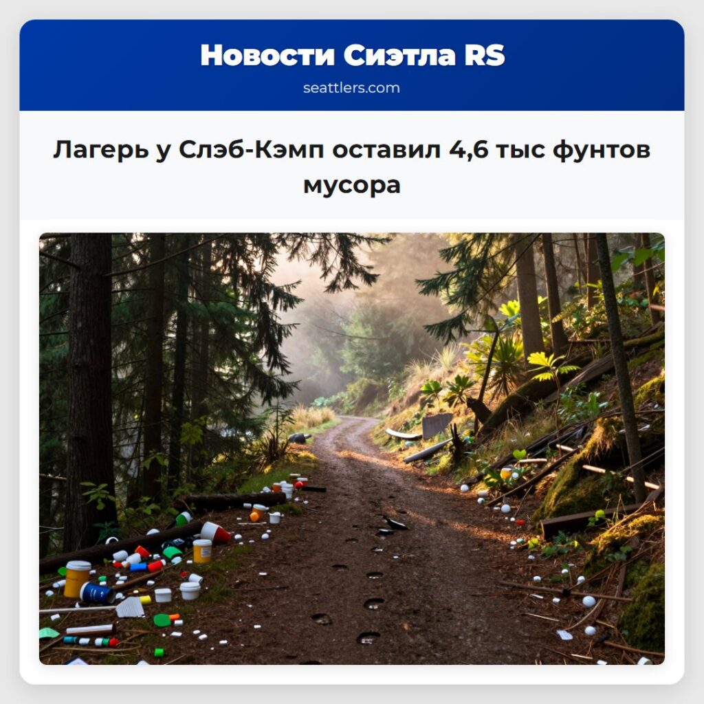Лагерь у Слэб-Кэмп оставил 4,6 тыс фунтов мусора