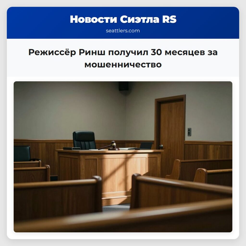 Режиссёр Ринш получил 30 месяцев за мошенничество