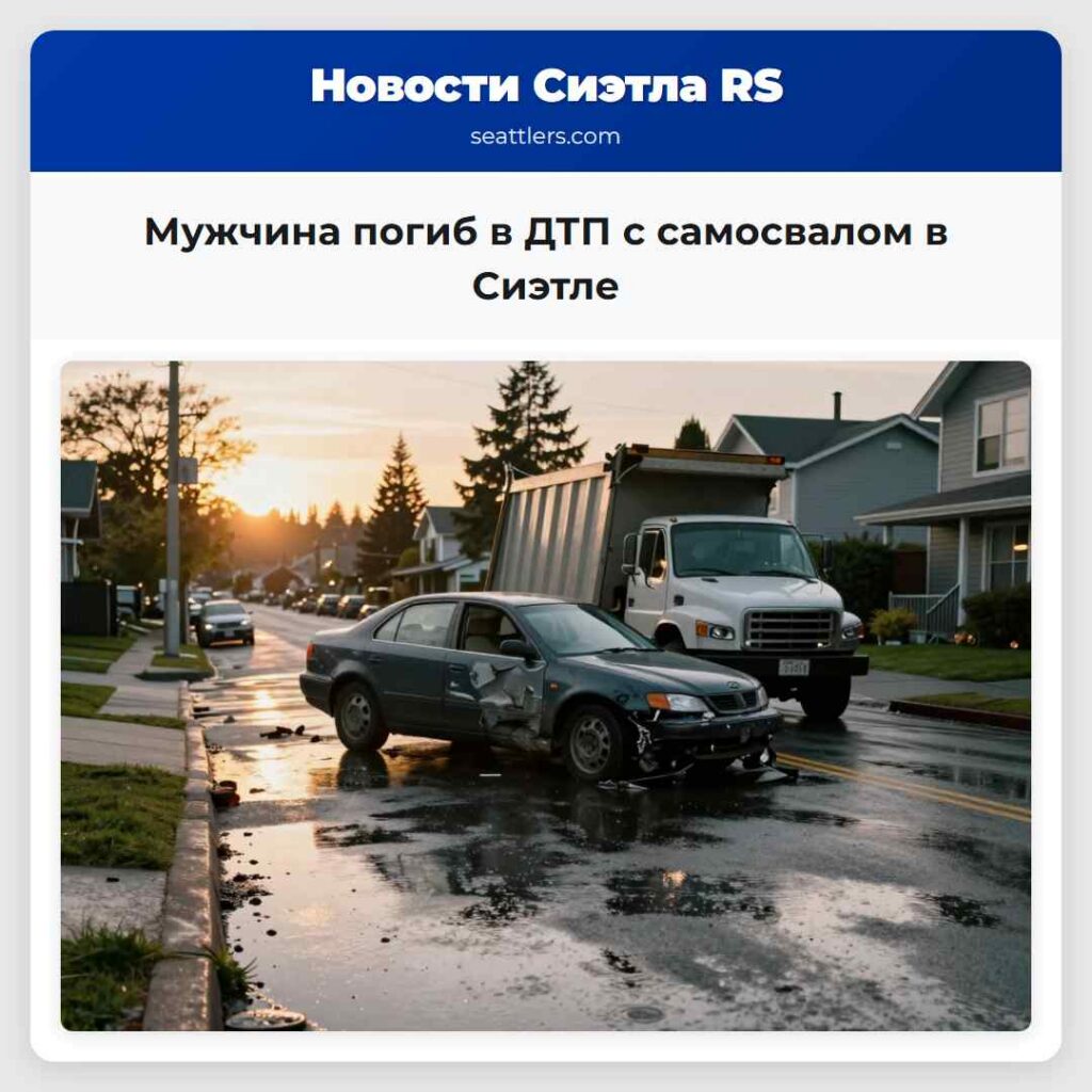 Мужчина погиб в ДТП с самосвалом в Сиэтле