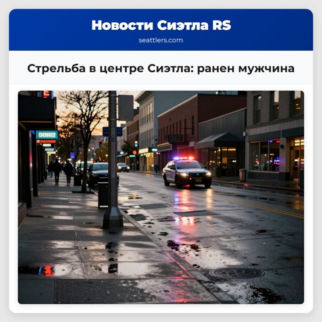 Стрельба в центре Сиэтла: ранен мужчина