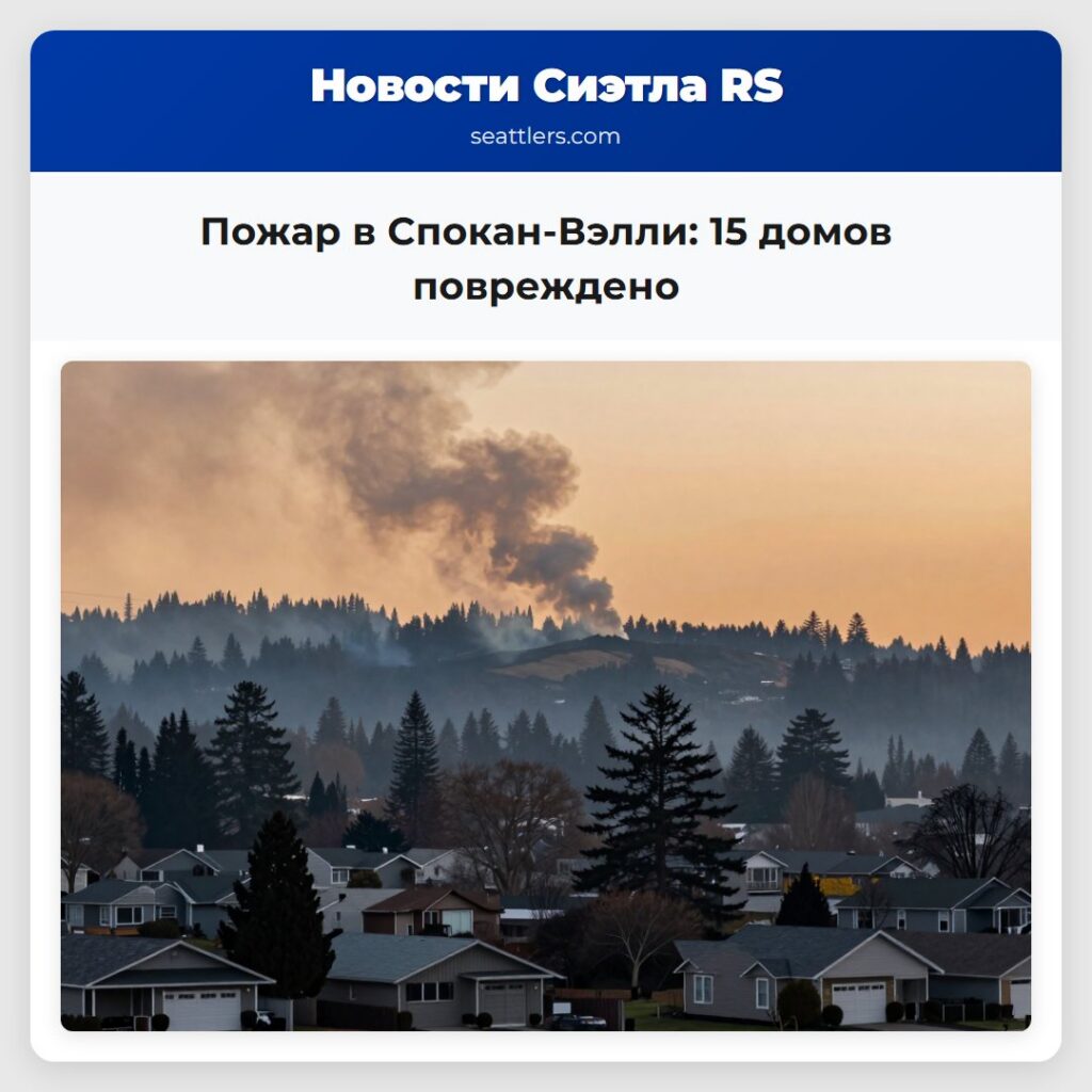 Пожар в Спокан-Вэлли: 15 домов повреждено