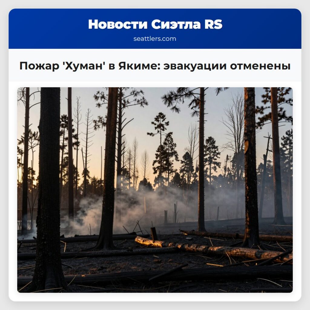 Пожар 'Хуман' в Якиме: эвакуации отменены