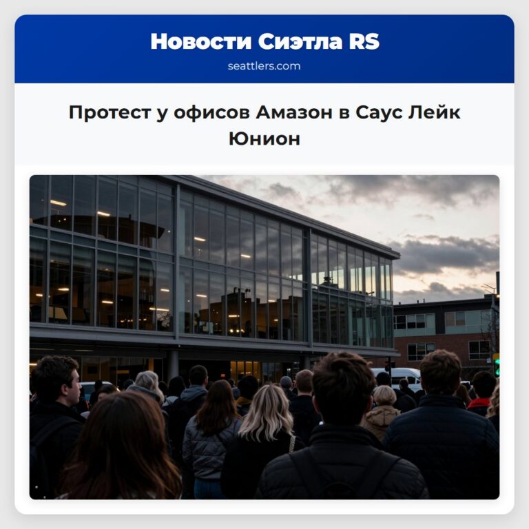 Протест у офисов Амазон в Саус Лейк Юнион