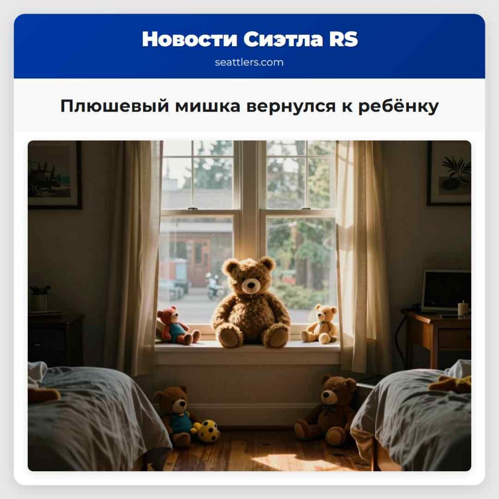 Плюшевый мишка вернулся к ребёнку