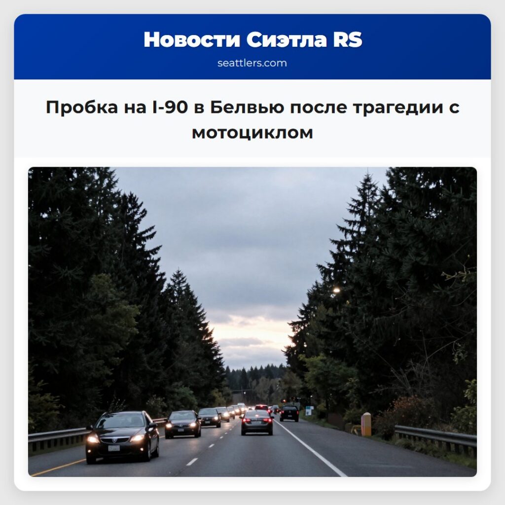 Пробка на I-90 в Белвью после трагедии с