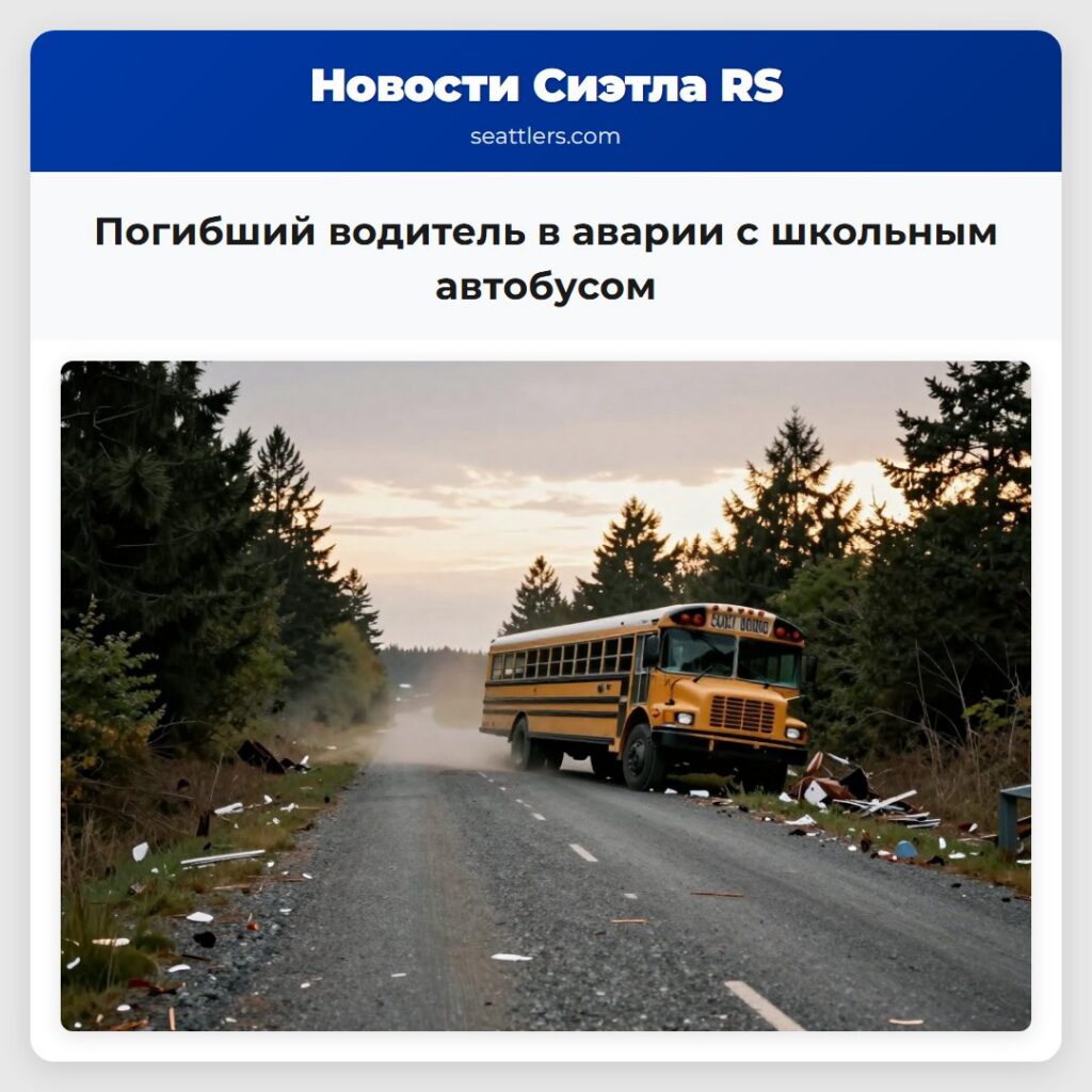 Погибший водитель в аварии с школьным автобусом
