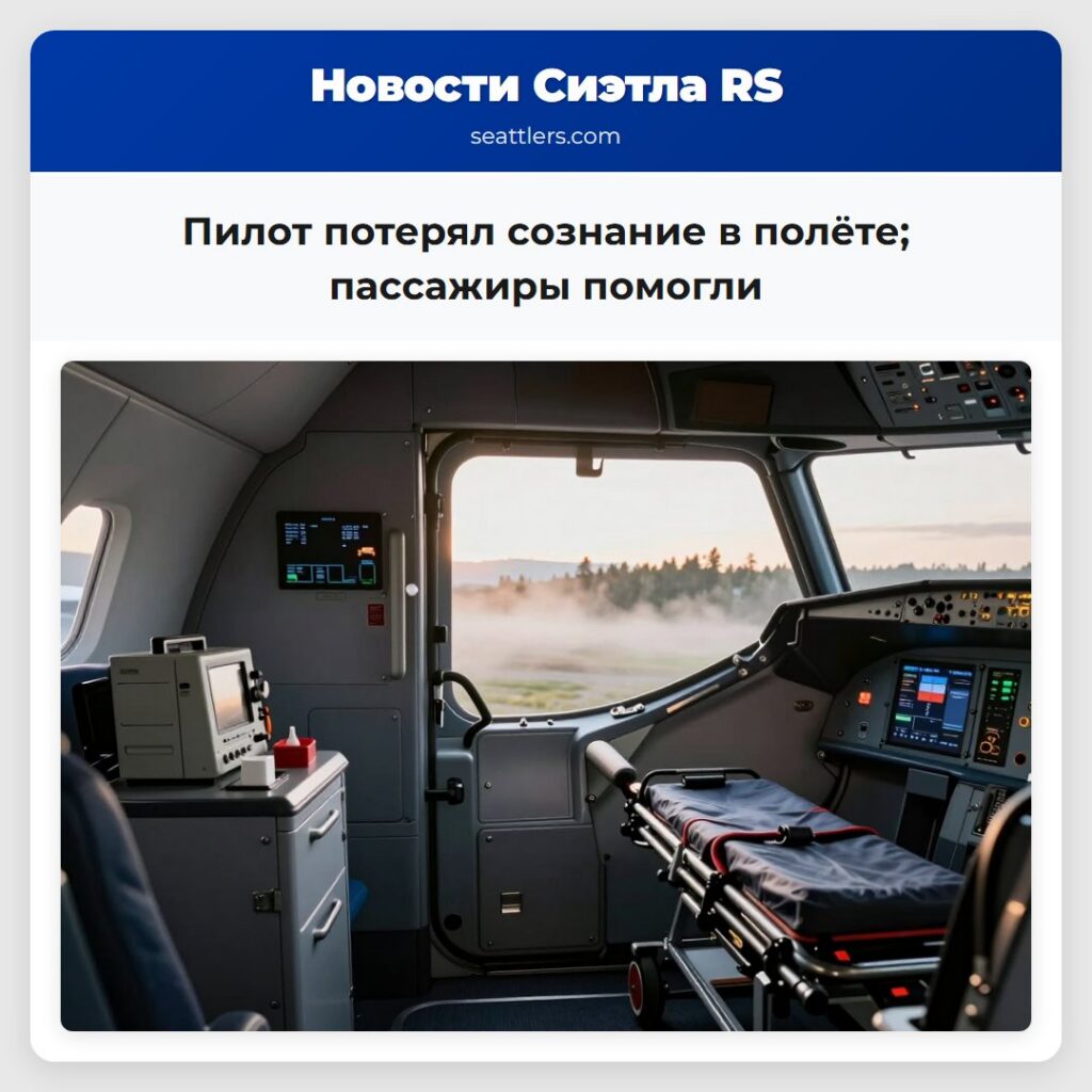 Пилот потерял сознание в полёте; пассажиры помогли