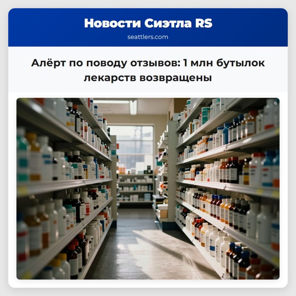 Алёрт по поводу отзывов: 1 млн бутылок лекарств