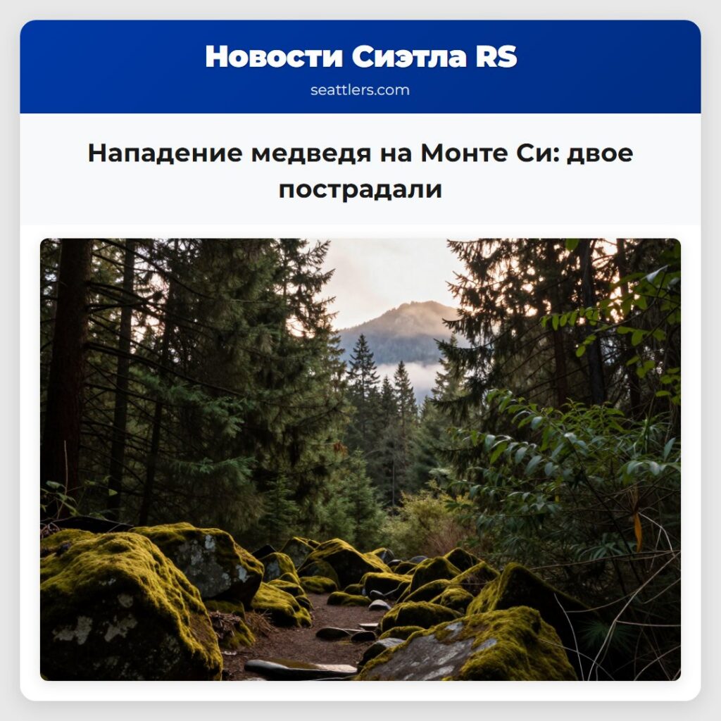 Нападение медведя на Монте Си: двое пострадали