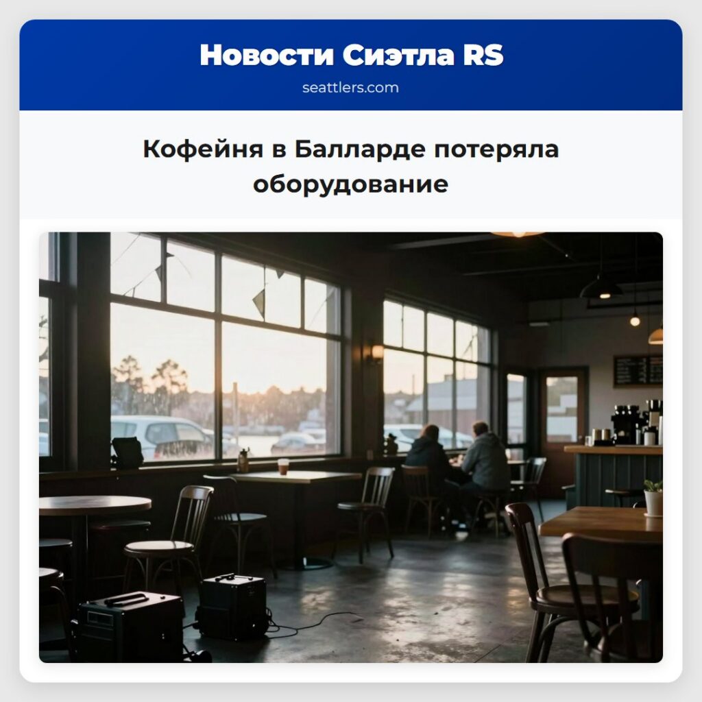 Кофейня в Балларде потеряла оборудование
