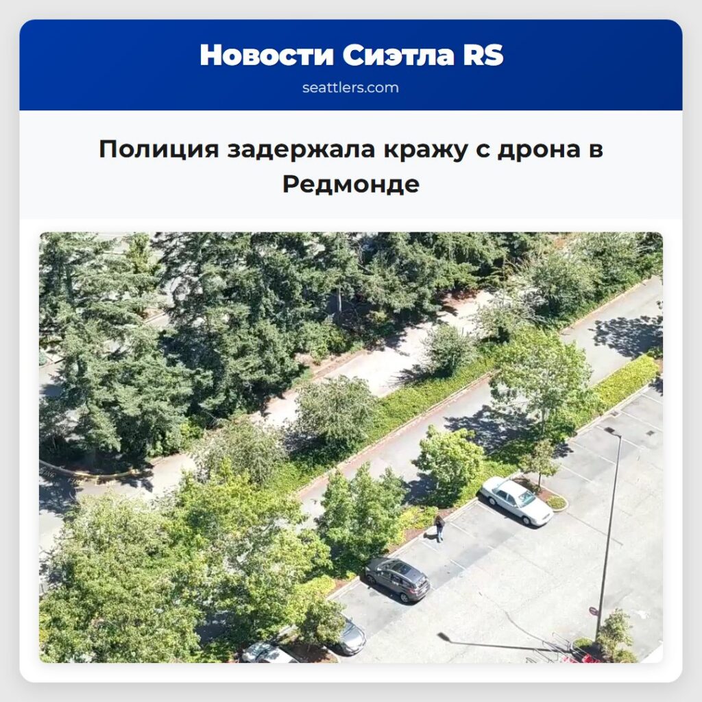 Полиция задержала кражу с дрона в Редмонде