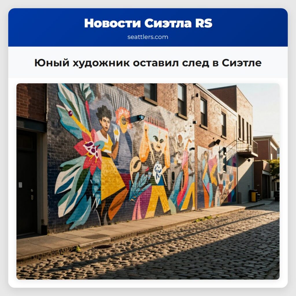 Юный художник оставил след в Сиэтле