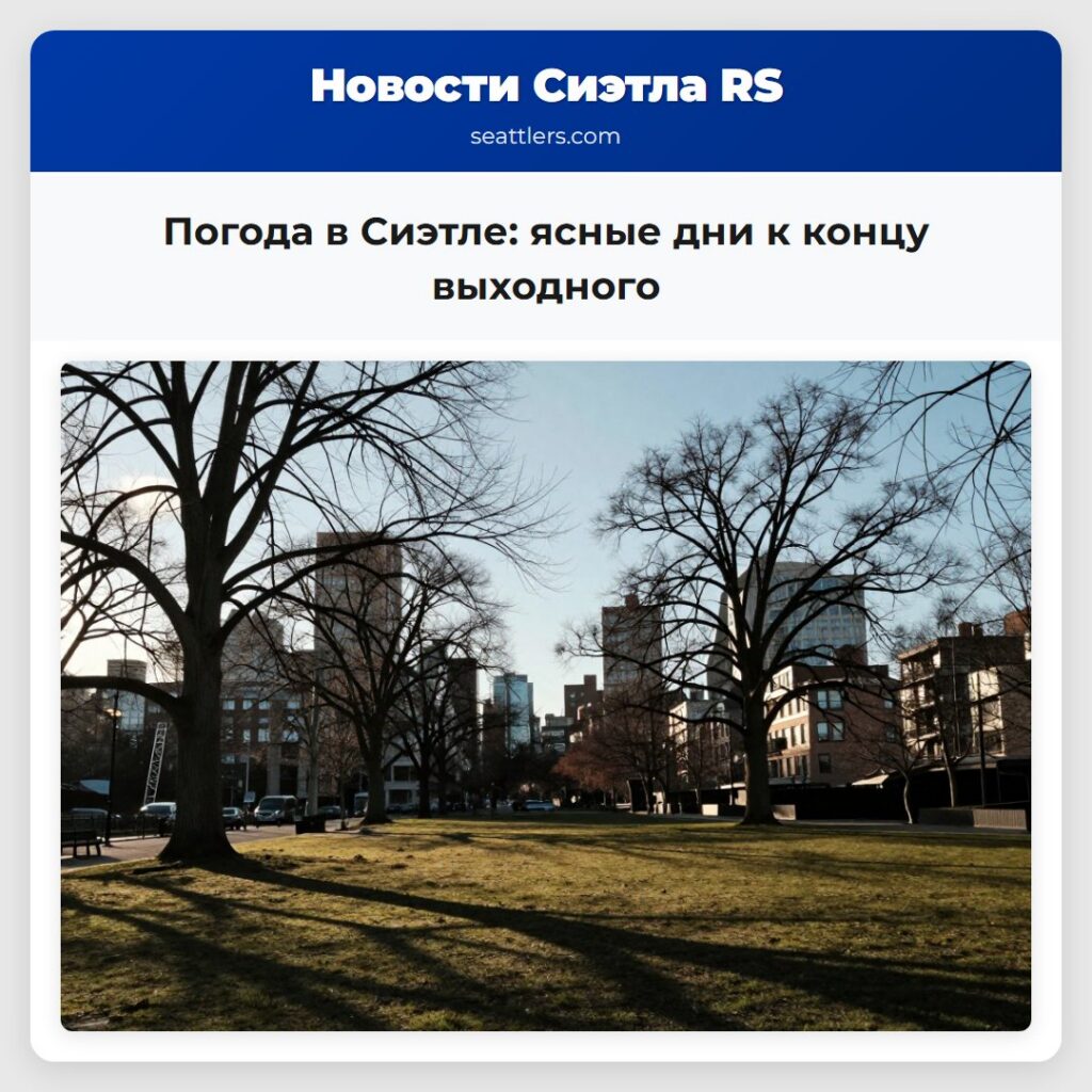 Погода в Сиэтле: ясные дни к концу выходного