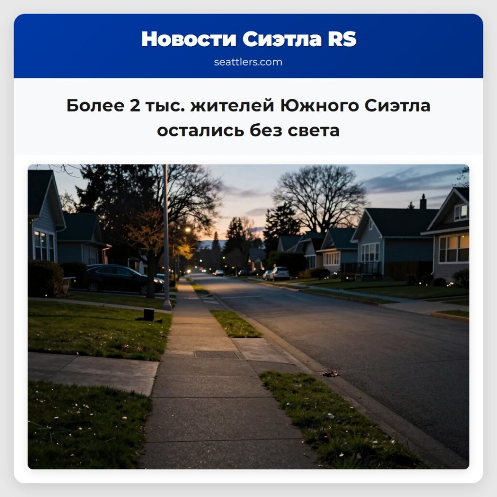 Более 2 тыс. жителей Южного Сиэтла остались без