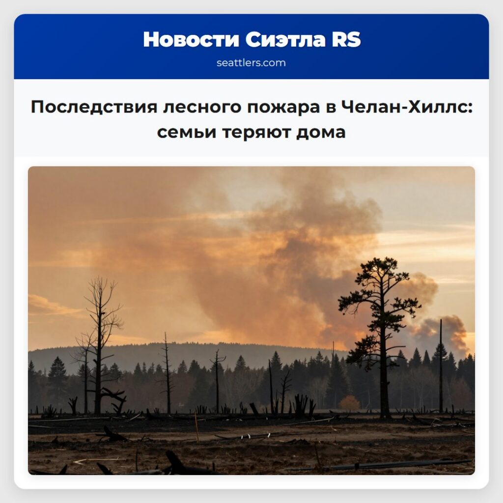 Последствия лесного пожара в Челан-Хиллс: семьи
