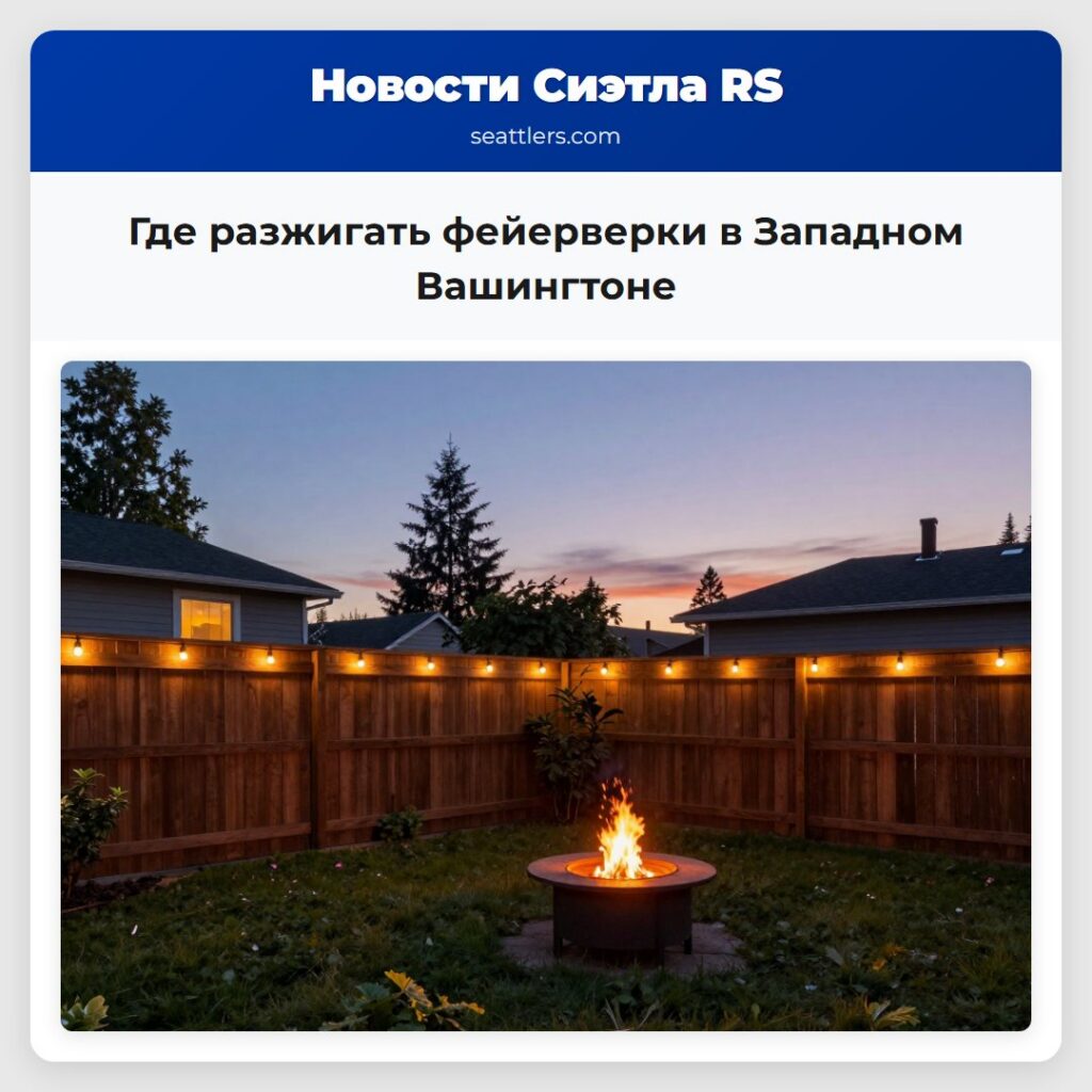 Где разжигать фейерверки в Западном Вашингтоне