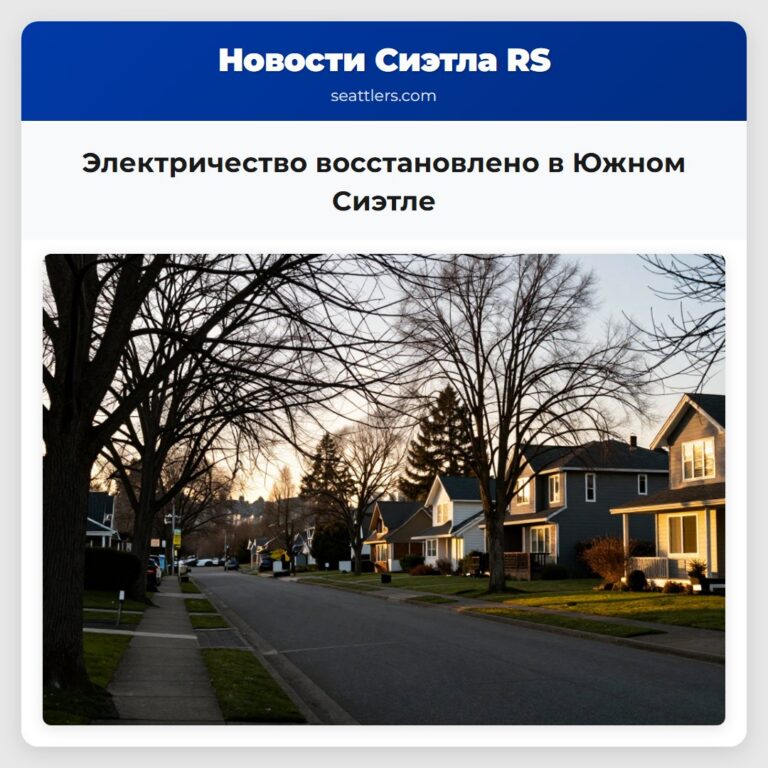 Электричество восстановлено в Южном Сиэтле