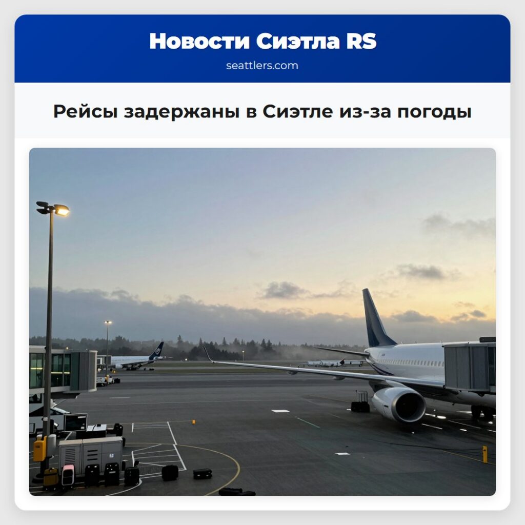 Рейсы задержаны в Сиэтле из-за погоды