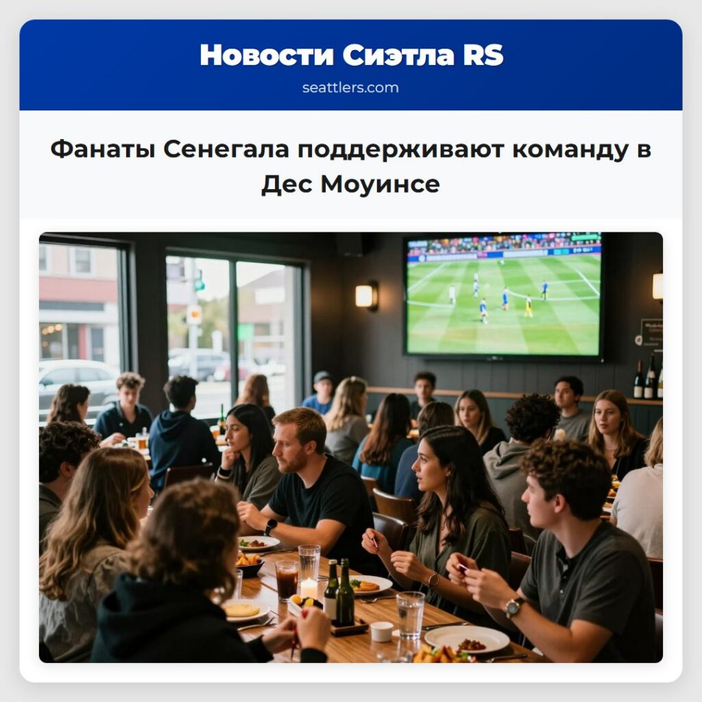 Фанаты Сенегала поддерживают команду в Дес Моуинсе