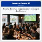 Фанаты Сенегала поддерживают команду в Дес Моуинсе