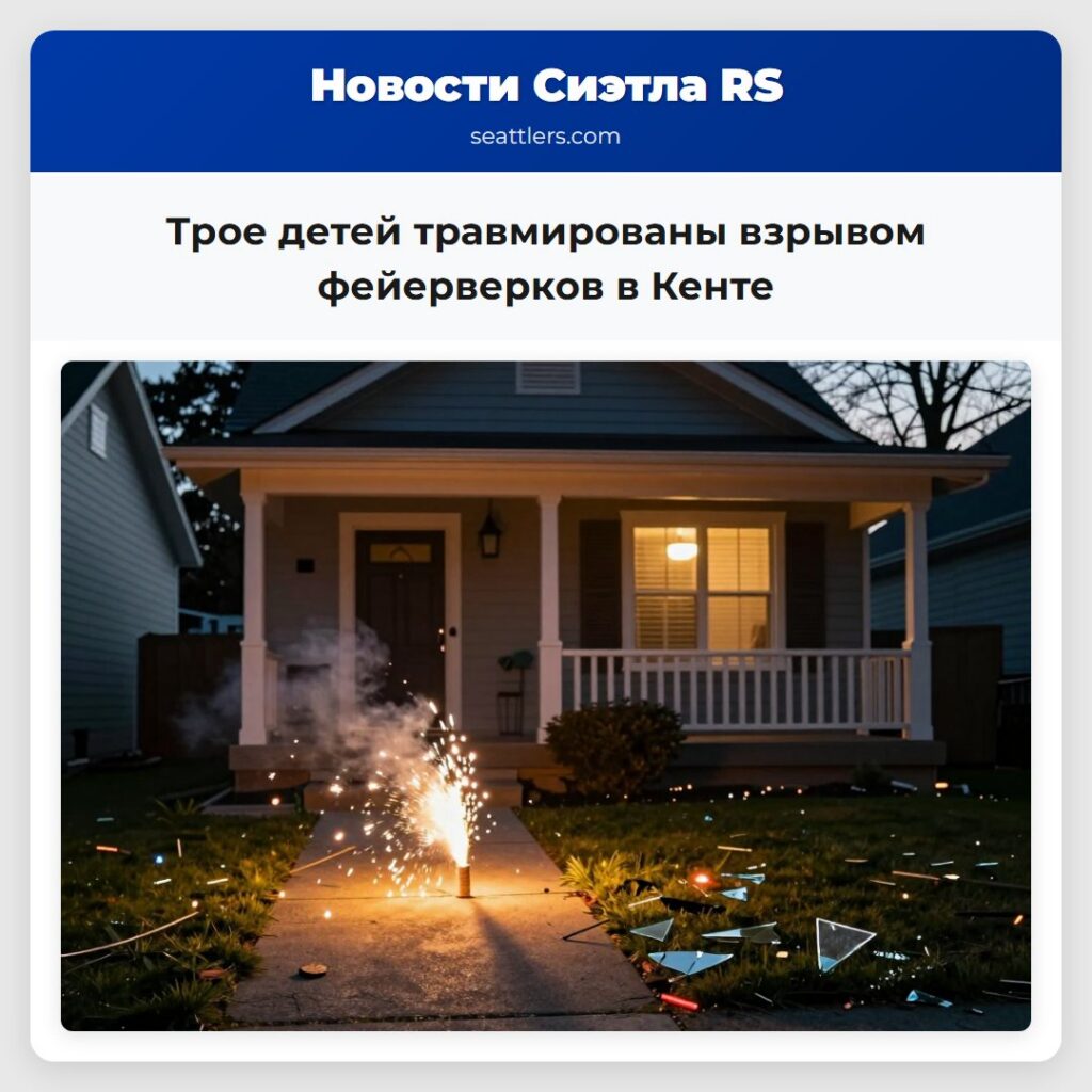 Трое детей травмированы взрывом фейерверков в