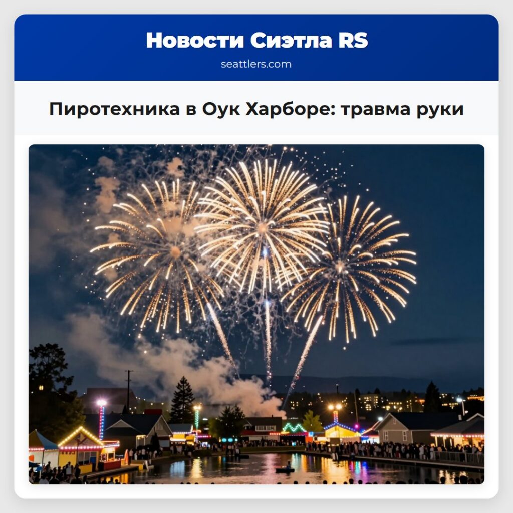 Пиротехника в Оук Харборе: травма руки