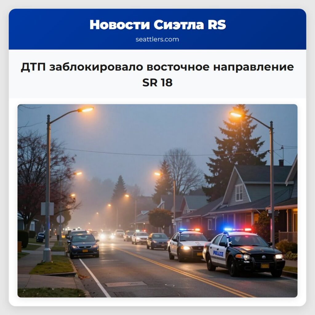 ДТП заблокировало восточное направление SR 18