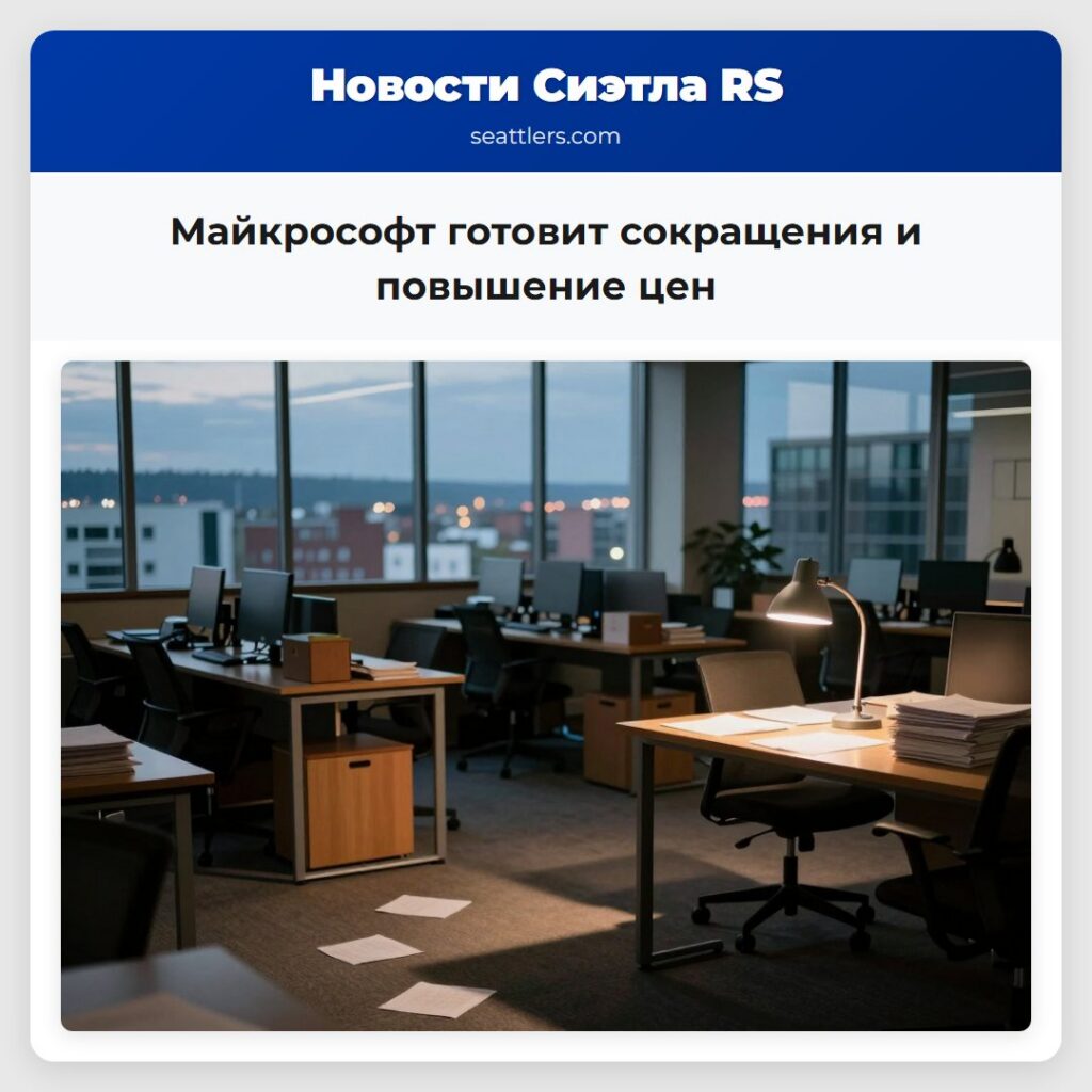 Майкрософт готовит сокращения и повышение цен