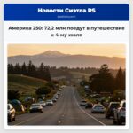 Америка 250 722 млн поедут в путешествие к 4-му июля