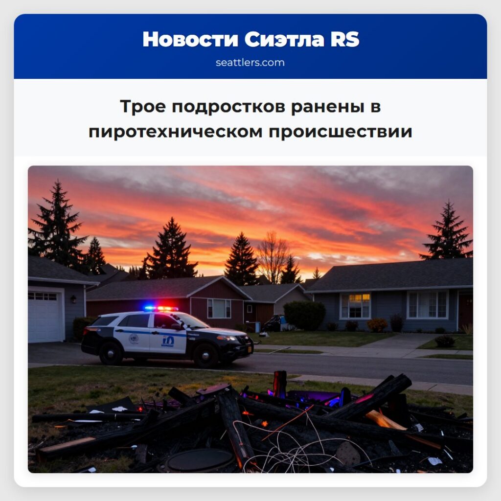Трое подростков ранены в пиротехническом