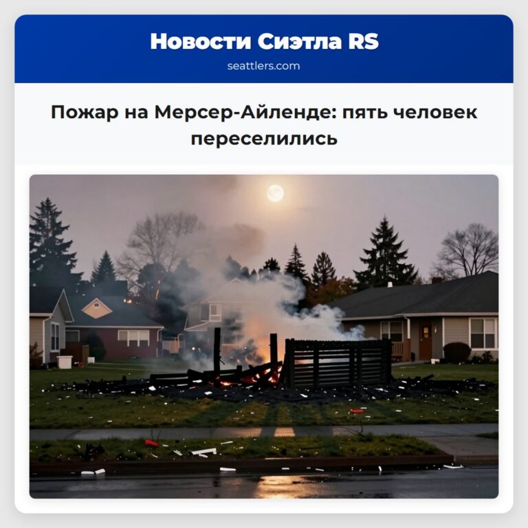 Пожар на Мерсер-Айленде пять человек переселились