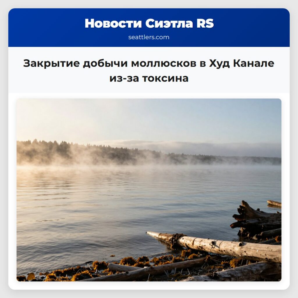 Закрытие добычи моллюсков в Худ Канале из-за