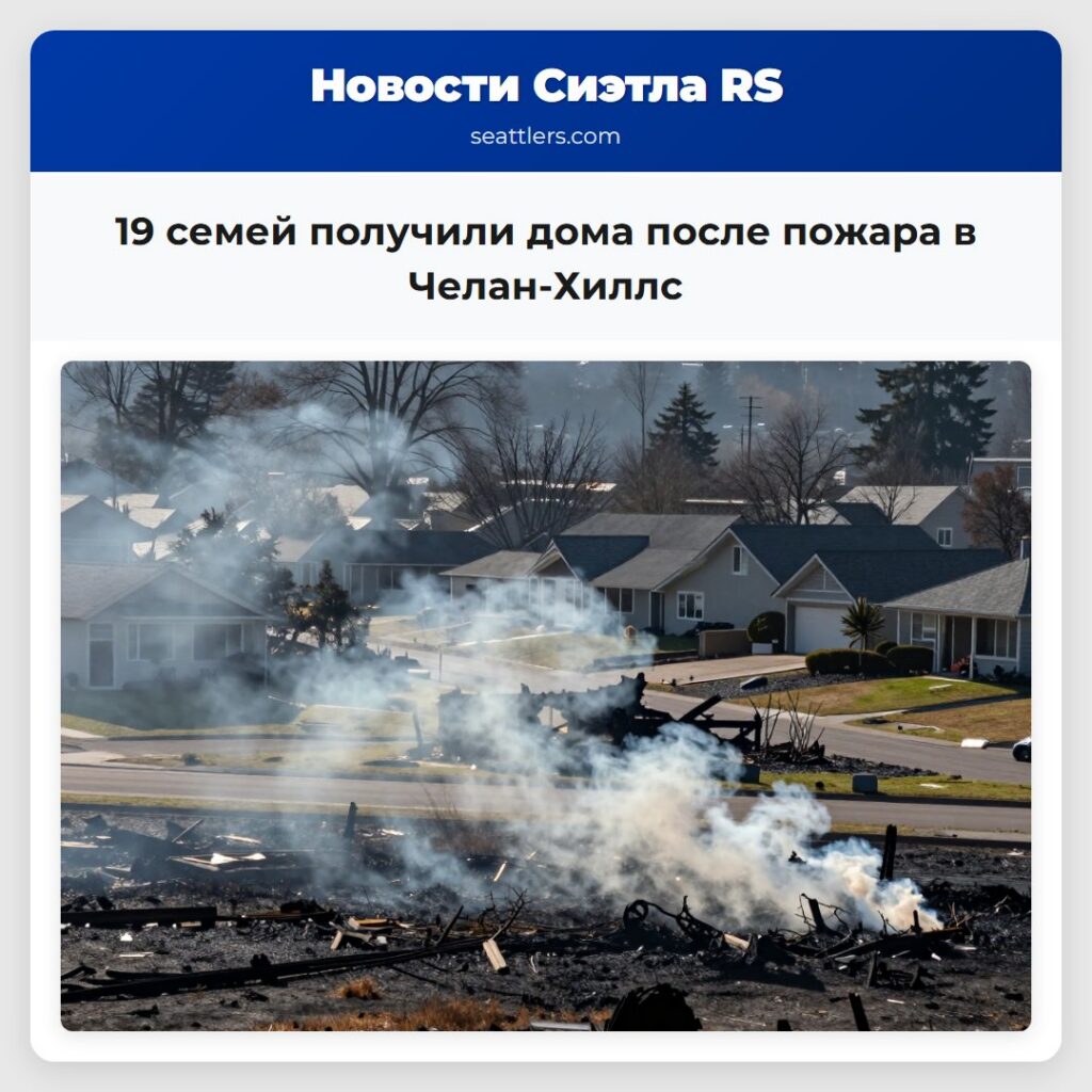 19 семей получили дома после пожара в Челан-Хиллс