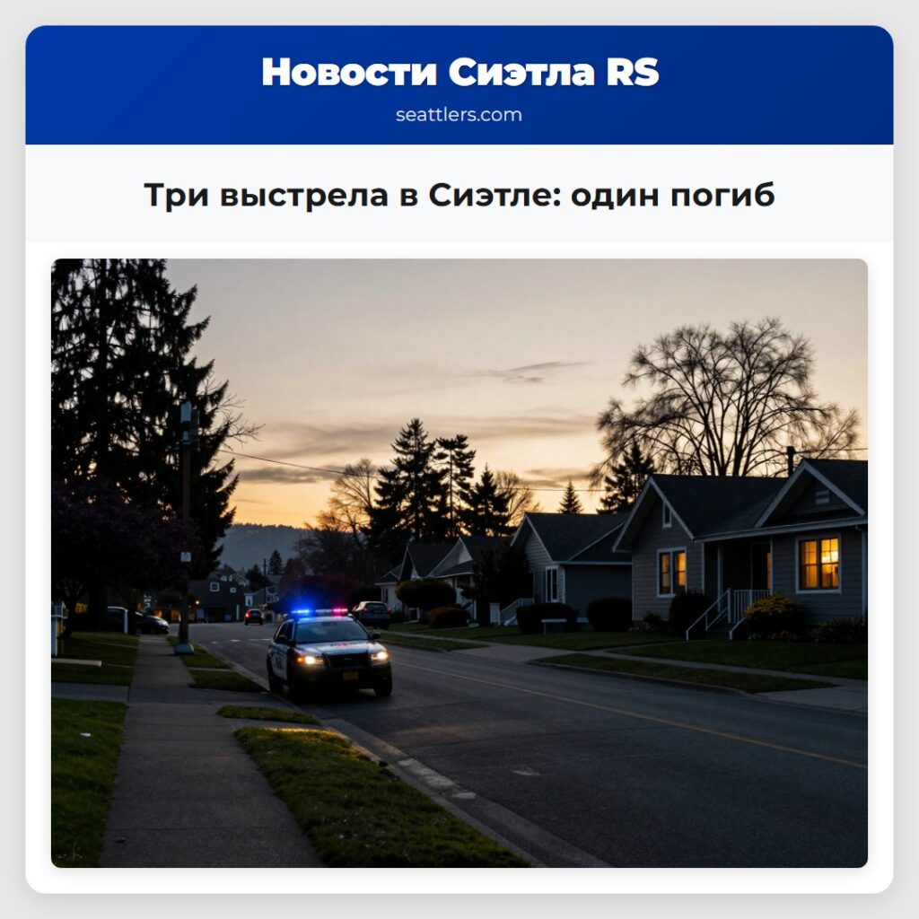 Три выстрела в Сиэтле: один погиб